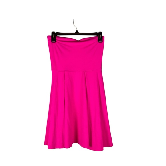 Susana Monaco Hot Pink Strapless Fit & Flare Dress XS Made in USA - Picture 1 of 6